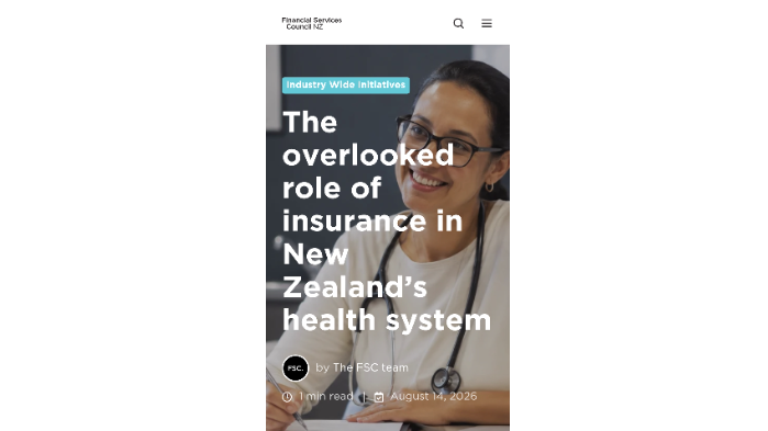 New Zealand: Insurance can play a greater role in country's healthcare system